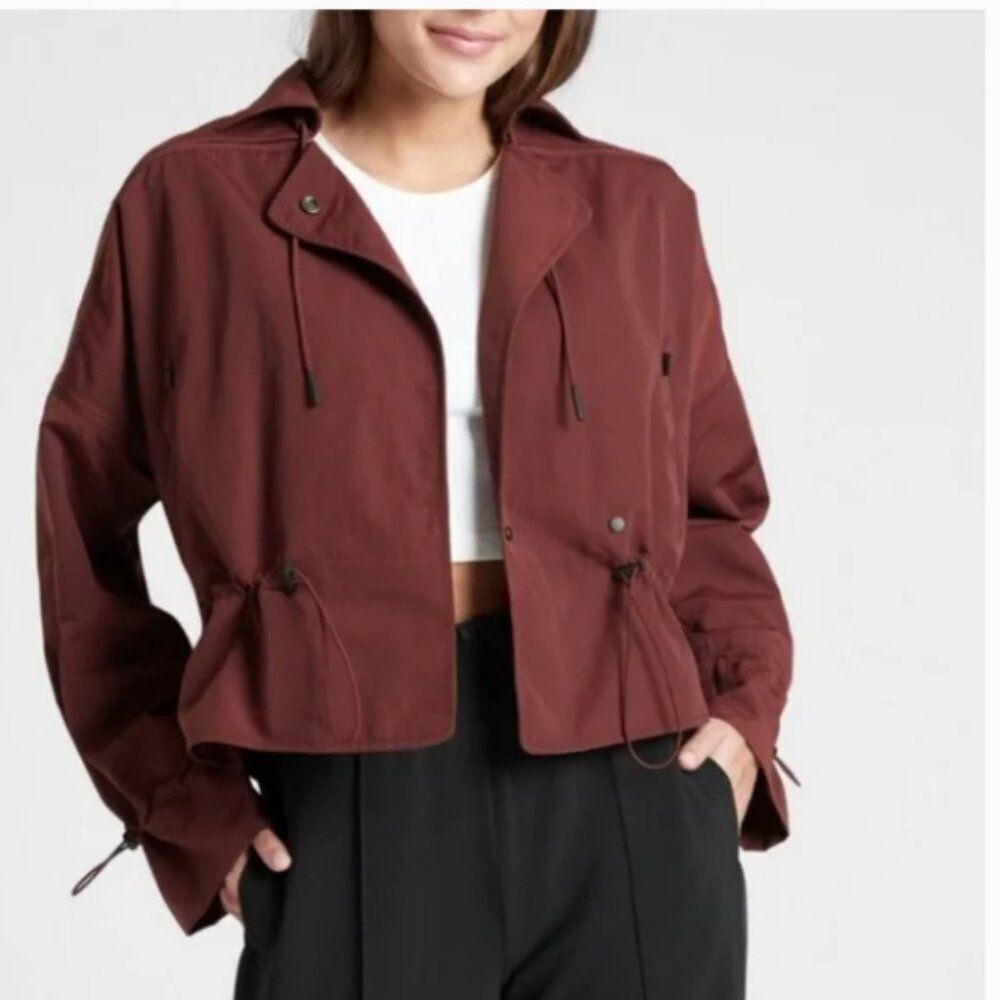 Athleta Acadia Jacket Maroon Size Small